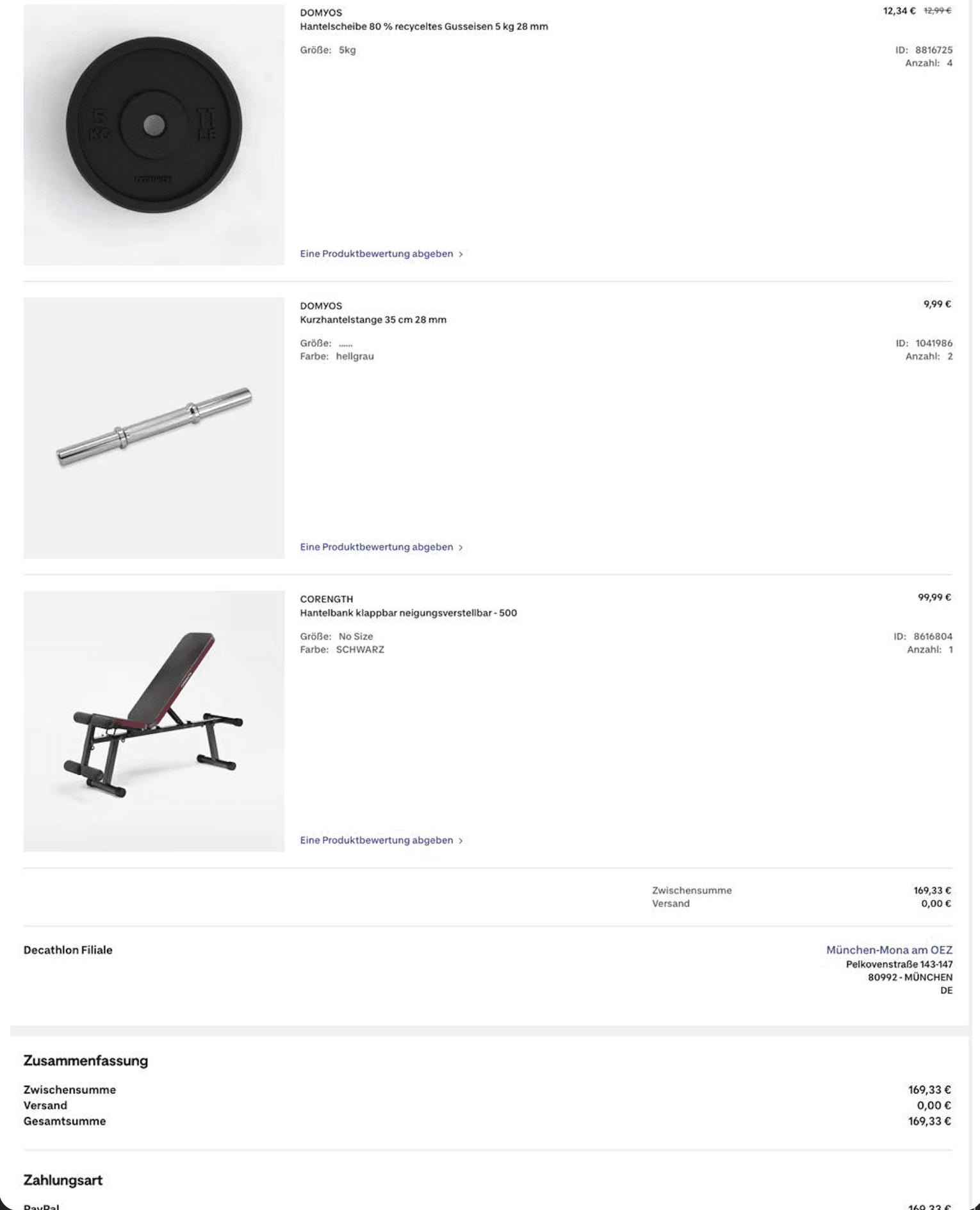 dechalton home gym, bench + dumbbell, 50euro for everything - Image 2