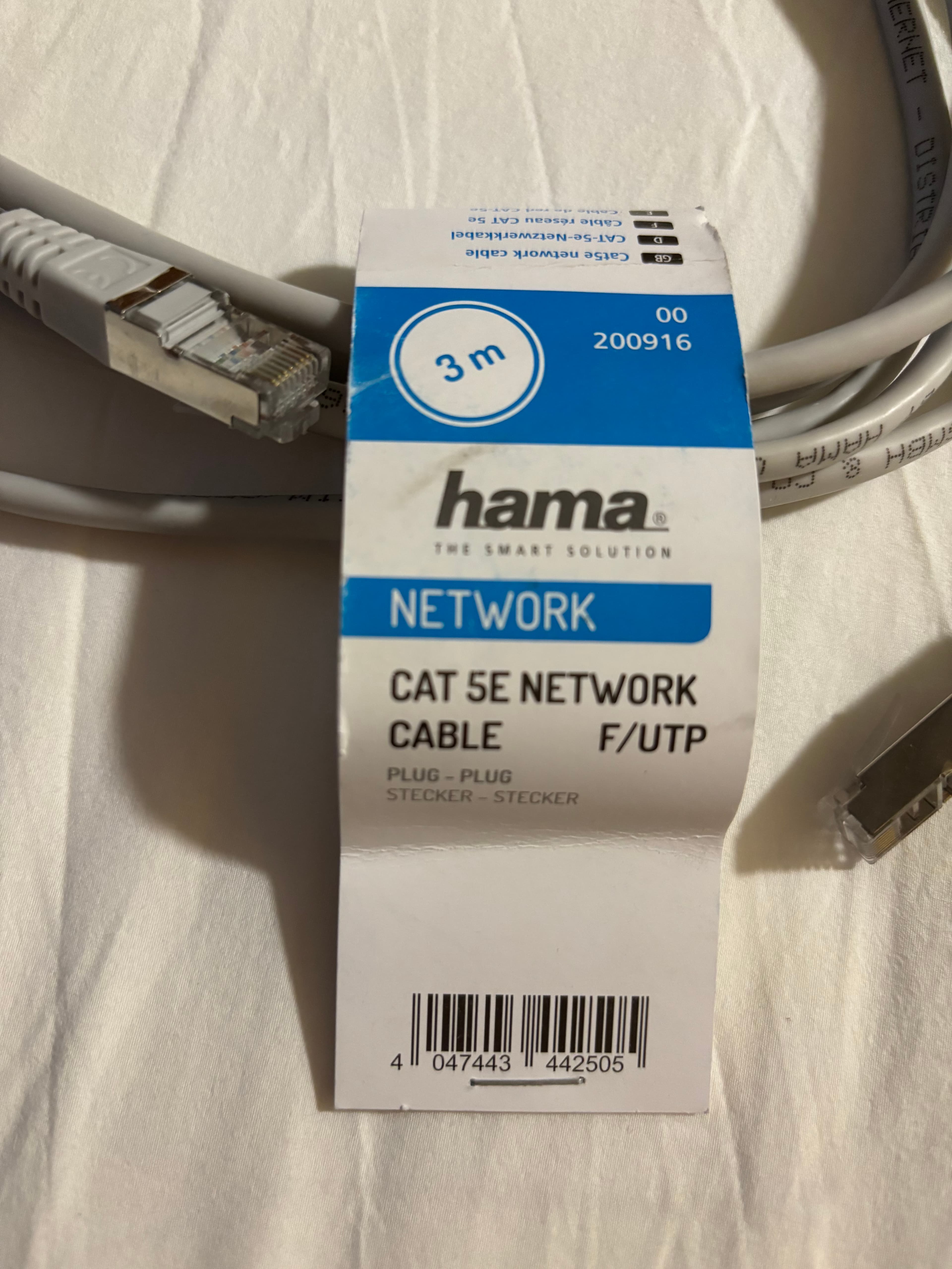 HAMA CAT-5e, Netzwerkkabel, 3 m - Image 2