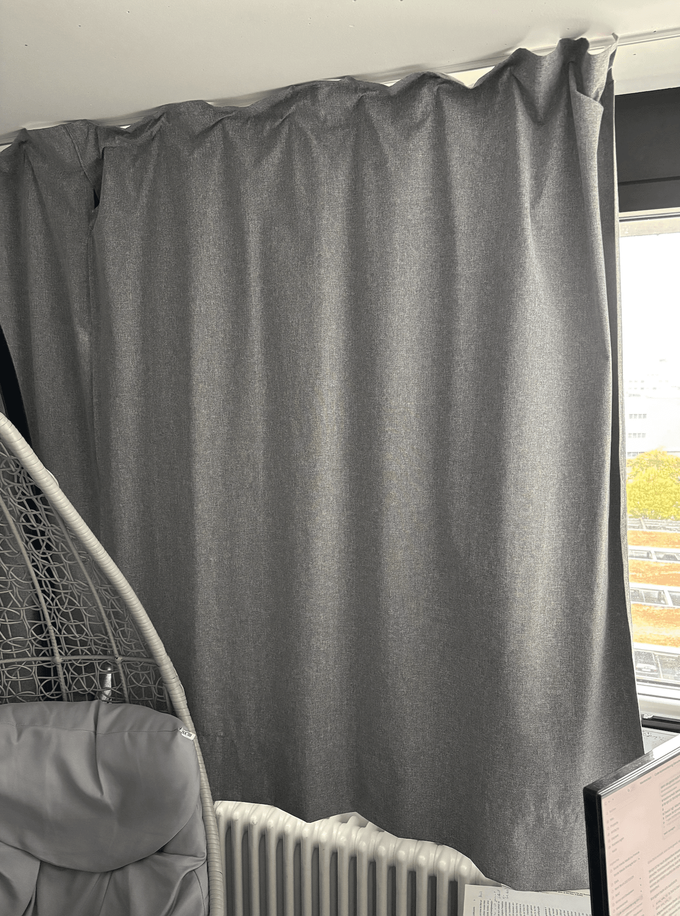 Curtains, 100% lightproof, perfect length for Hochhaus